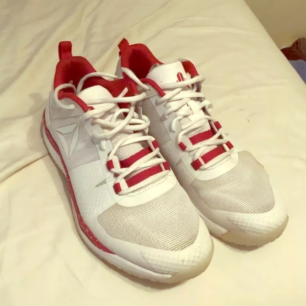 Red Reebok sneakers